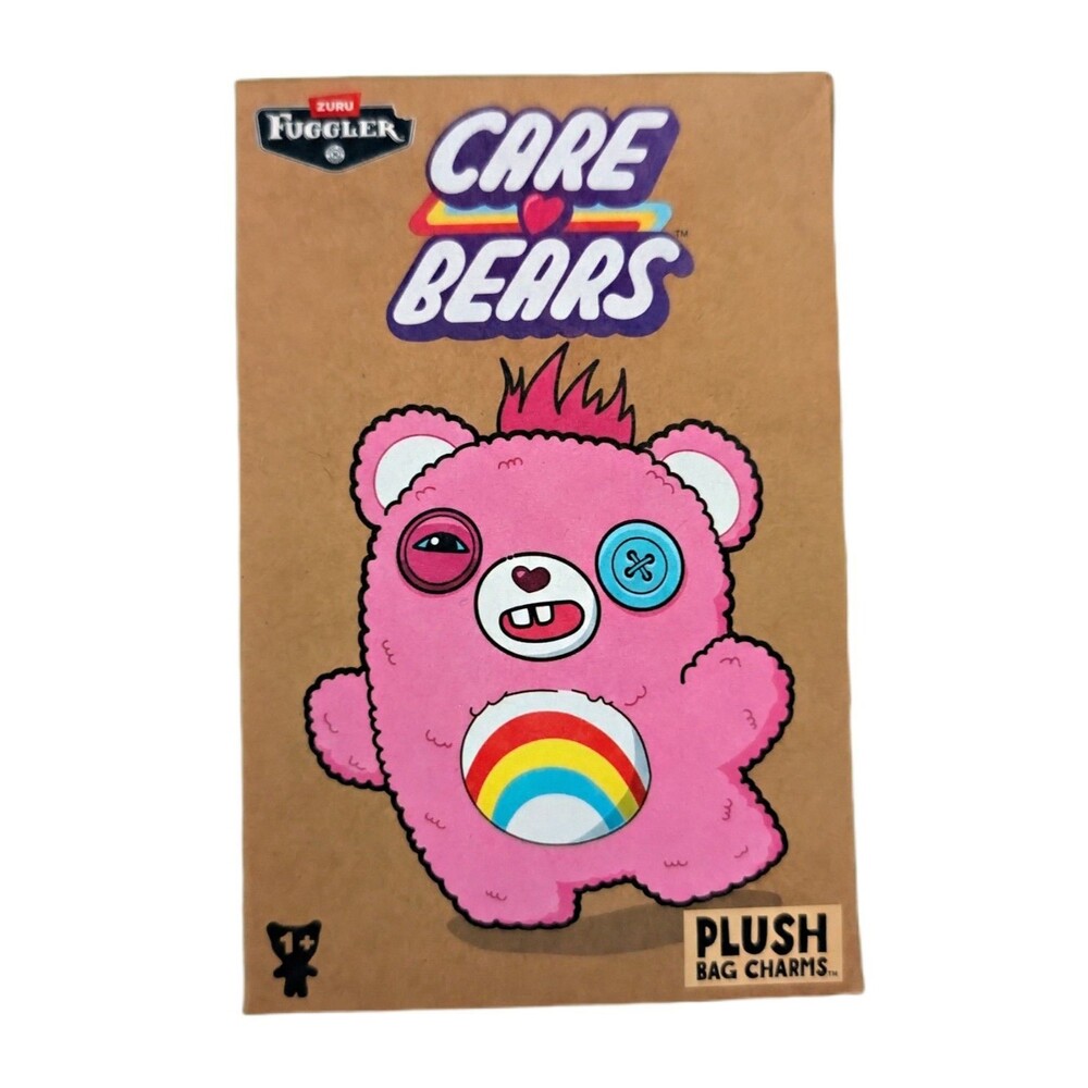 Cute Creepy ZURU Fuggler Care Bears Plush Clip Keyring Bag Charm Y2K